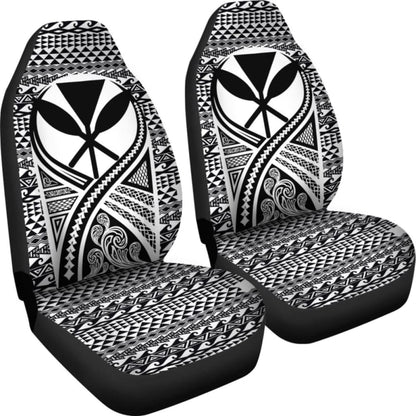 Hawaii Car Seat Cover - Hawaii Kanaka Maoli Polynesian Tattoo Black - 105905 - YourCarButBetter