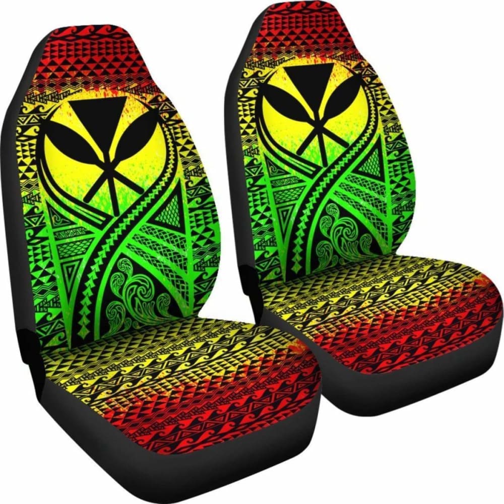 Hawaii Car Seat Cover - Hawaii Kanaka Maoli Polynesian Tattoo Reggae - 105905 - YourCarButBetter