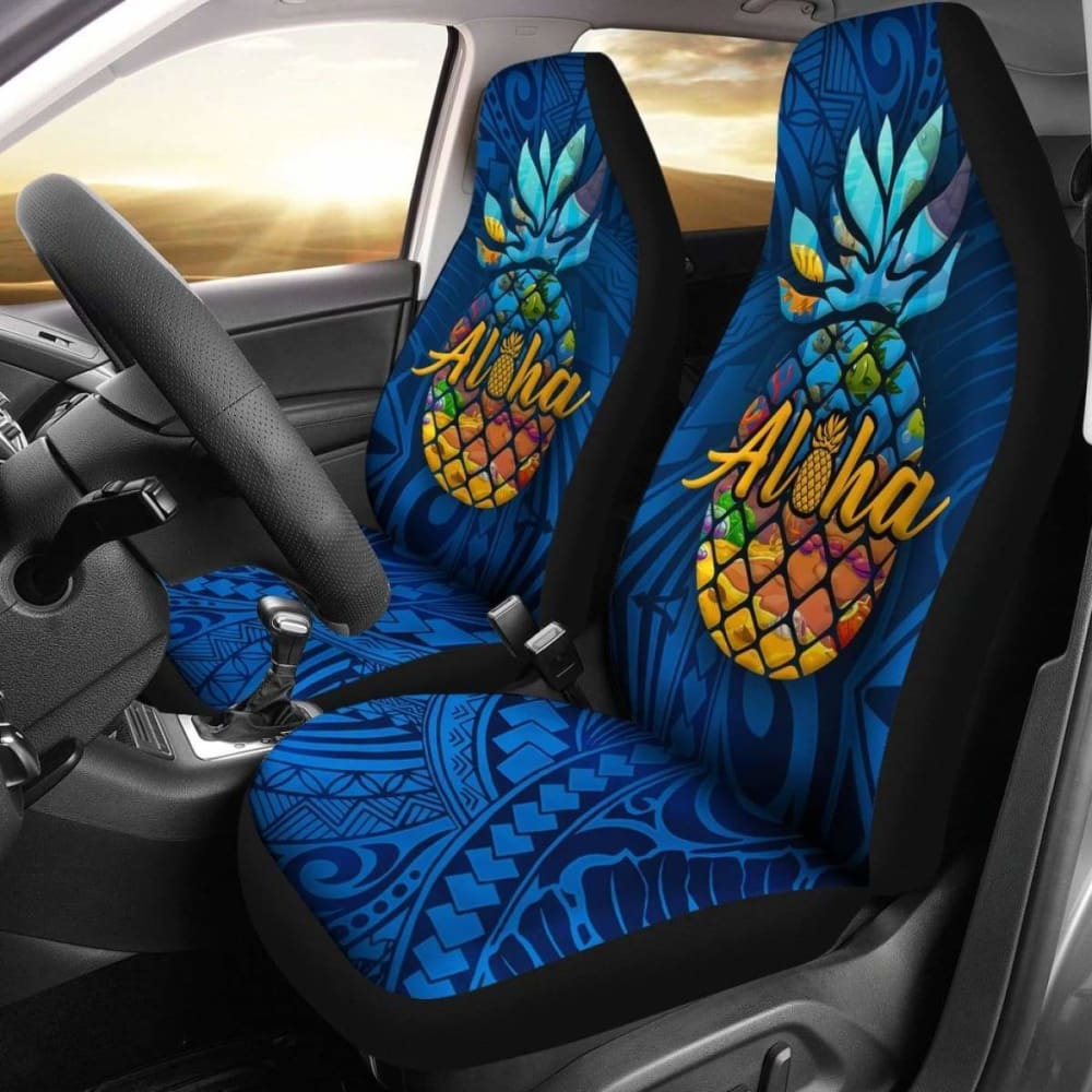 Hawaii Car Seat Covers - Aloha Pineapple - 9 174914 - YourCarButBetter