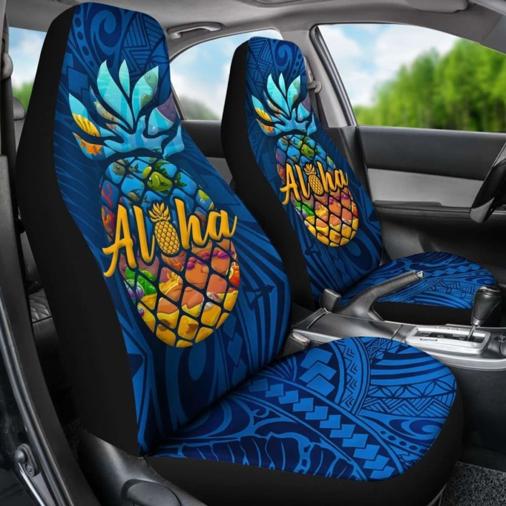 Hawaii Car Seat Covers - Aloha Pineapple - 9 174914 - YourCarButBetter