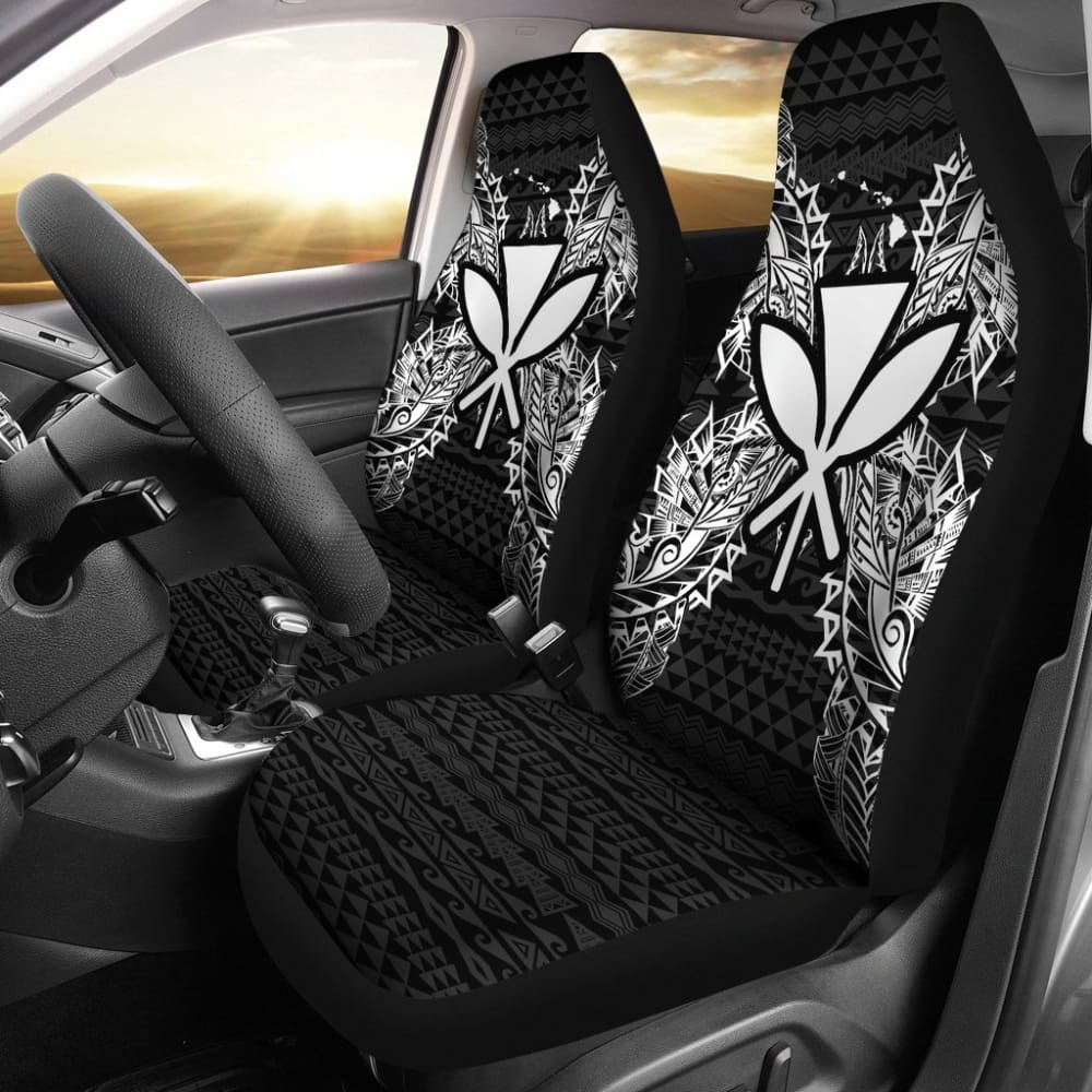 Hawaii Car Seat Covers Kanaka Maoli Map Black 103131 - YourCarButBetter
