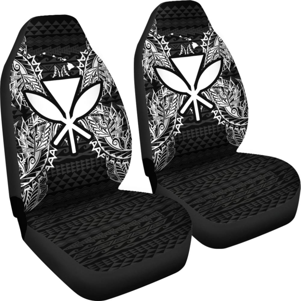 Hawaii Car Seat Covers Kanaka Maoli Map Black 103131 - YourCarButBetter