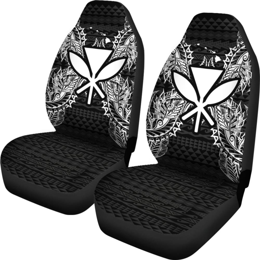 Hawaii Car Seat Covers Kanaka Maoli Map Black 103131 - YourCarButBetter