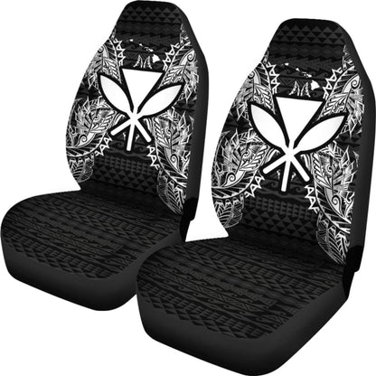 Hawaii Car Seat Covers Kanaka Maoli Map Black 103131 - YourCarButBetter