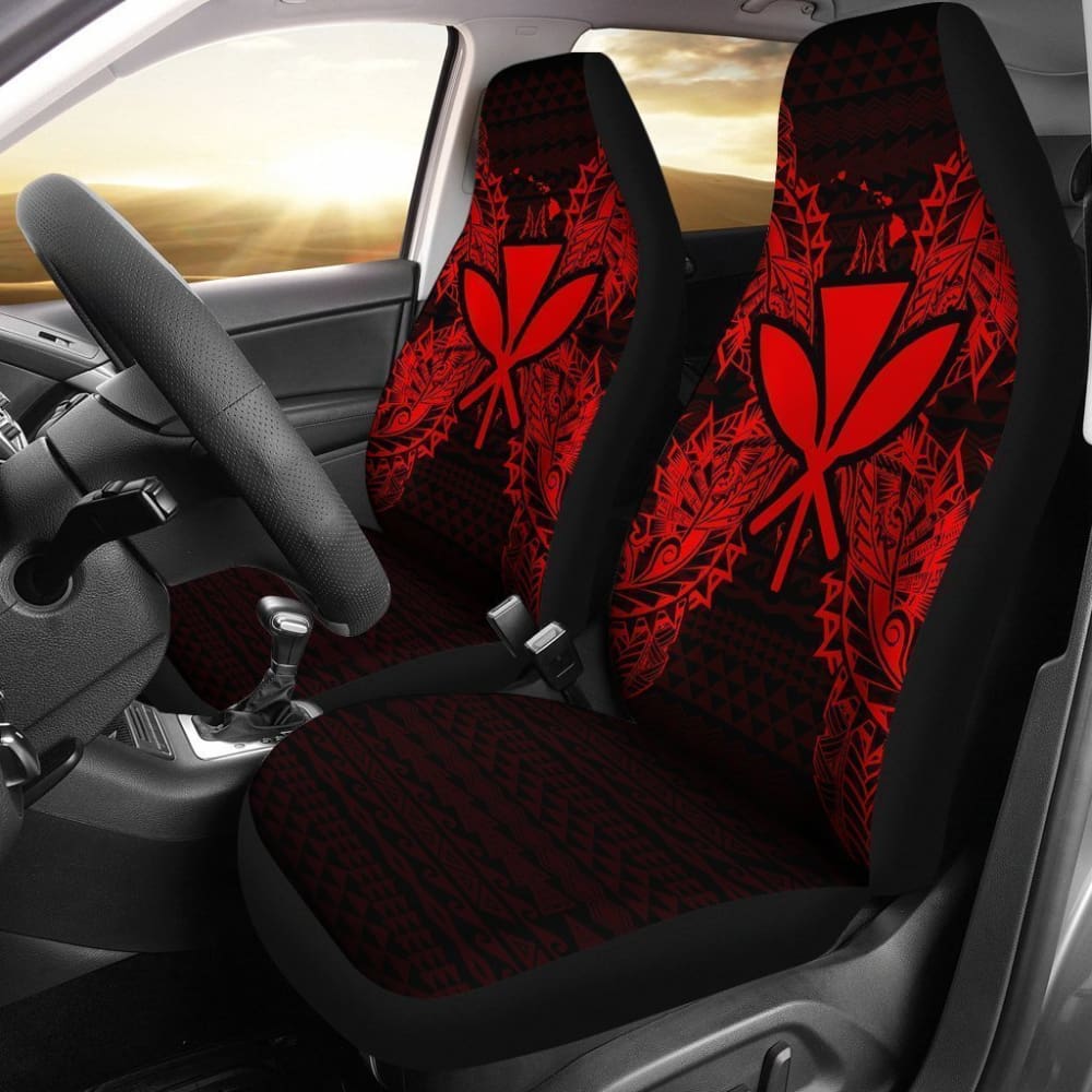 Hawaii Car Seat Covers Kanaka Maoli Map Red 103131 - YourCarButBetter