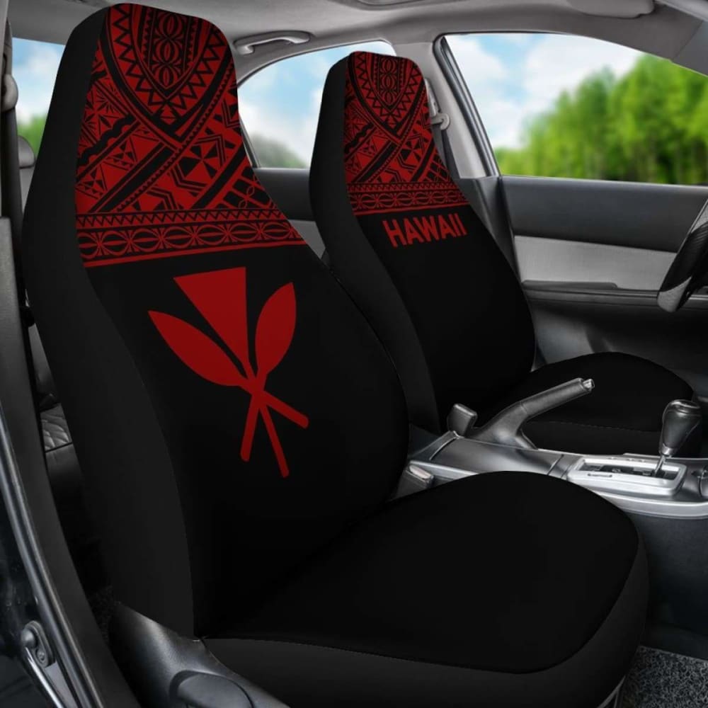 Hawaii Car Seat Covers - Hawaii Kanaka Maoli Polynesian Green Horizontal - 105905 - YourCarButBetter