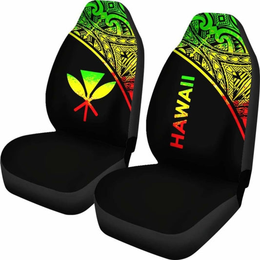 Hawaii Car Seat Covers - Hawaii Kanaka Maoli Polynesian Reggae Curve - 105905 - YourCarButBetter