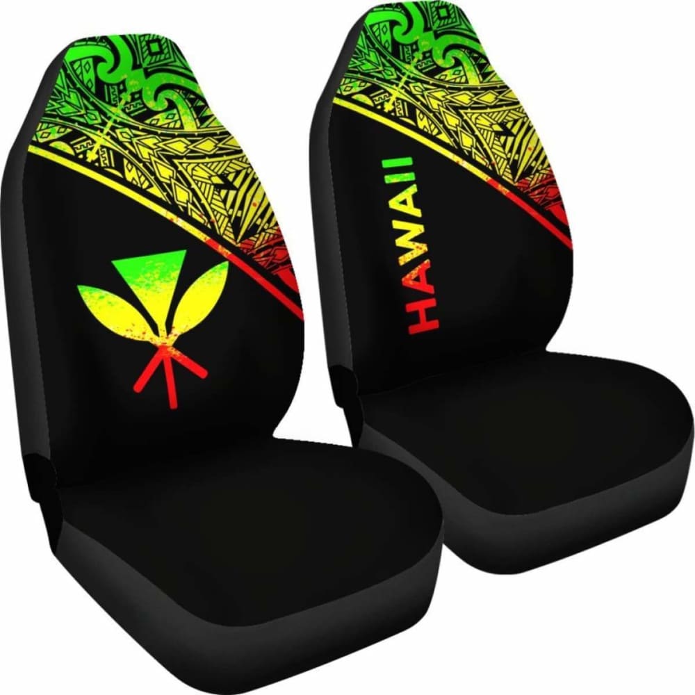 Hawaii Car Seat Covers - Hawaii Kanaka Maoli Polynesian Reggae Curve - 105905 - YourCarButBetter