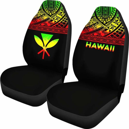 Hawaii Car Seat Covers - Hawaii Kanaka Maoli Polynesian Reggae Horizontal - 105905 - YourCarButBetter