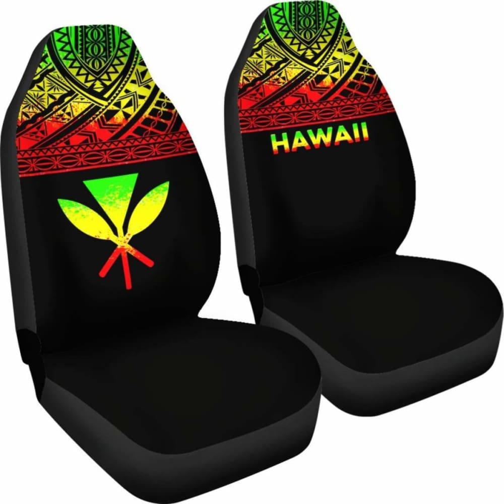 Hawaii Car Seat Covers - Hawaii Kanaka Maoli Polynesian Reggae Horizontal - 105905 - YourCarButBetter