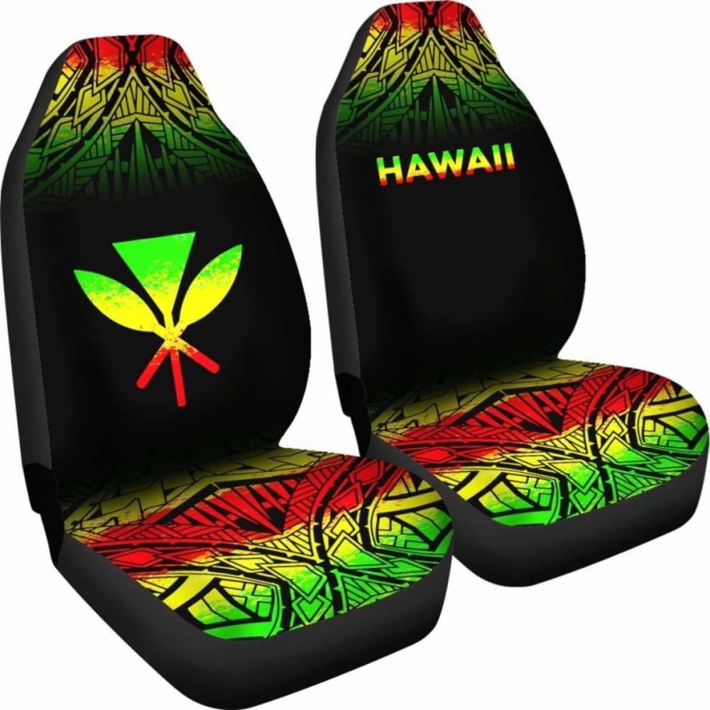 Hawaii Car Seat Covers - Hawaii Kanaka Maoli Polynesian Tattoo Fog Reggae - 39 174914 - YourCarButBetter