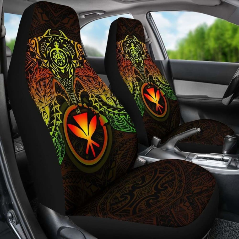 Hawaii Car Seat Covers - Kanaka Maoli Reggae Turtle Manta Ray - Amazing 091114 - YourCarButBetter