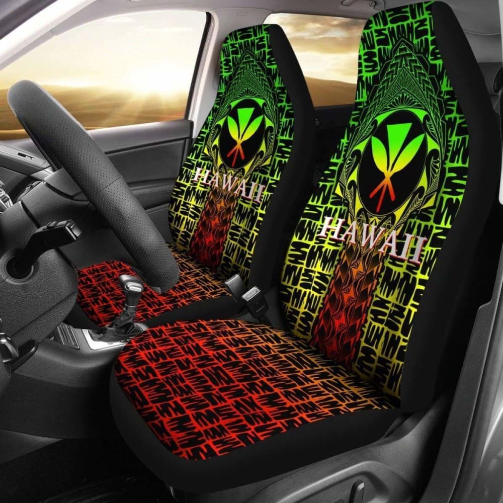 Hawaii Car Seat Covers - Kanaka Maoli Rocket Style (Reggae) 105905 - YourCarButBetter