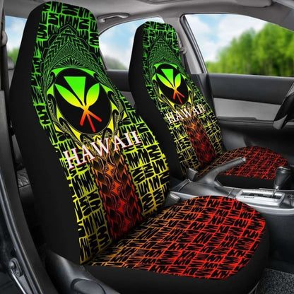Hawaii Car Seat Covers - Kanaka Maoli Rocket Style (Reggae) 105905 - YourCarButBetter