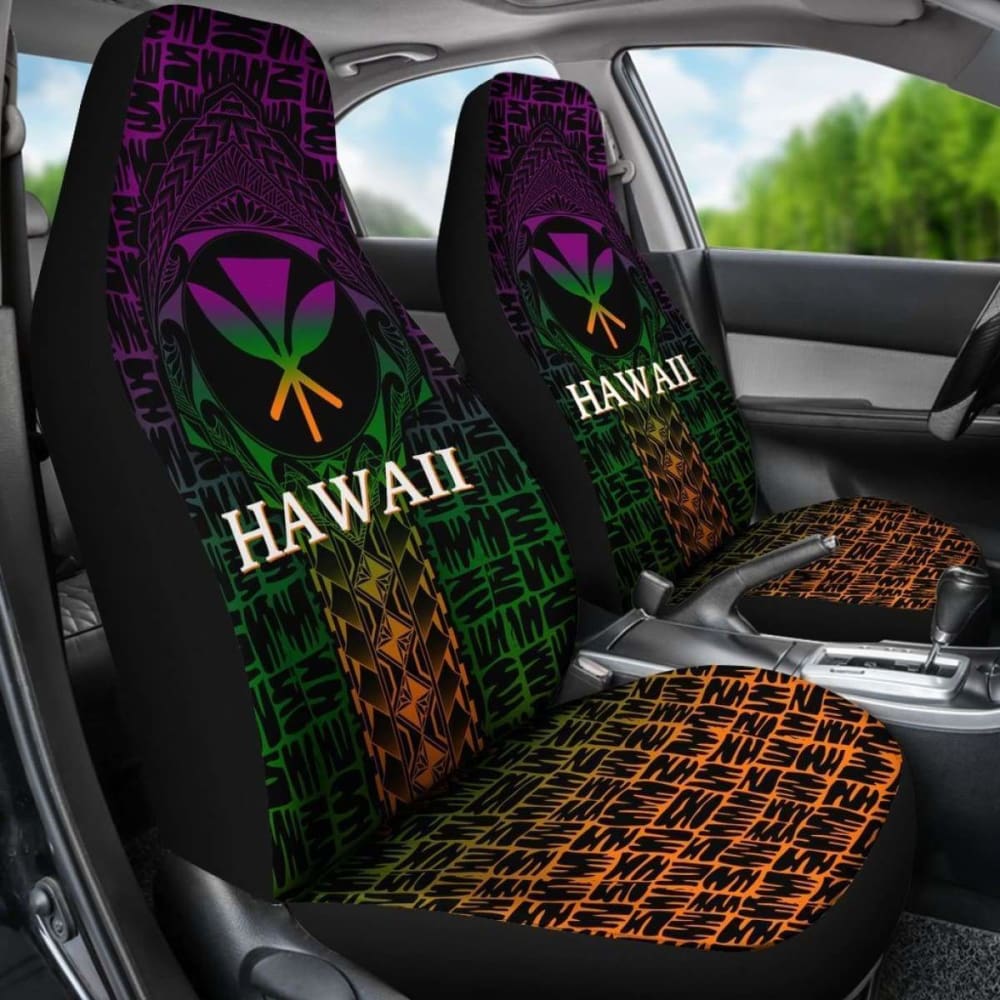 Hawaii Car Seat Covers - Kanaka Maoli Rocket Style (Reggae) 105905 - YourCarButBetter