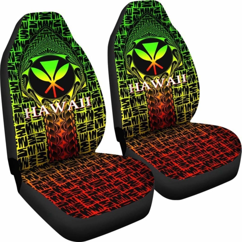 Hawaii Car Seat Covers - Kanaka Maoli Rocket Style (Reggae) 105905 - YourCarButBetter