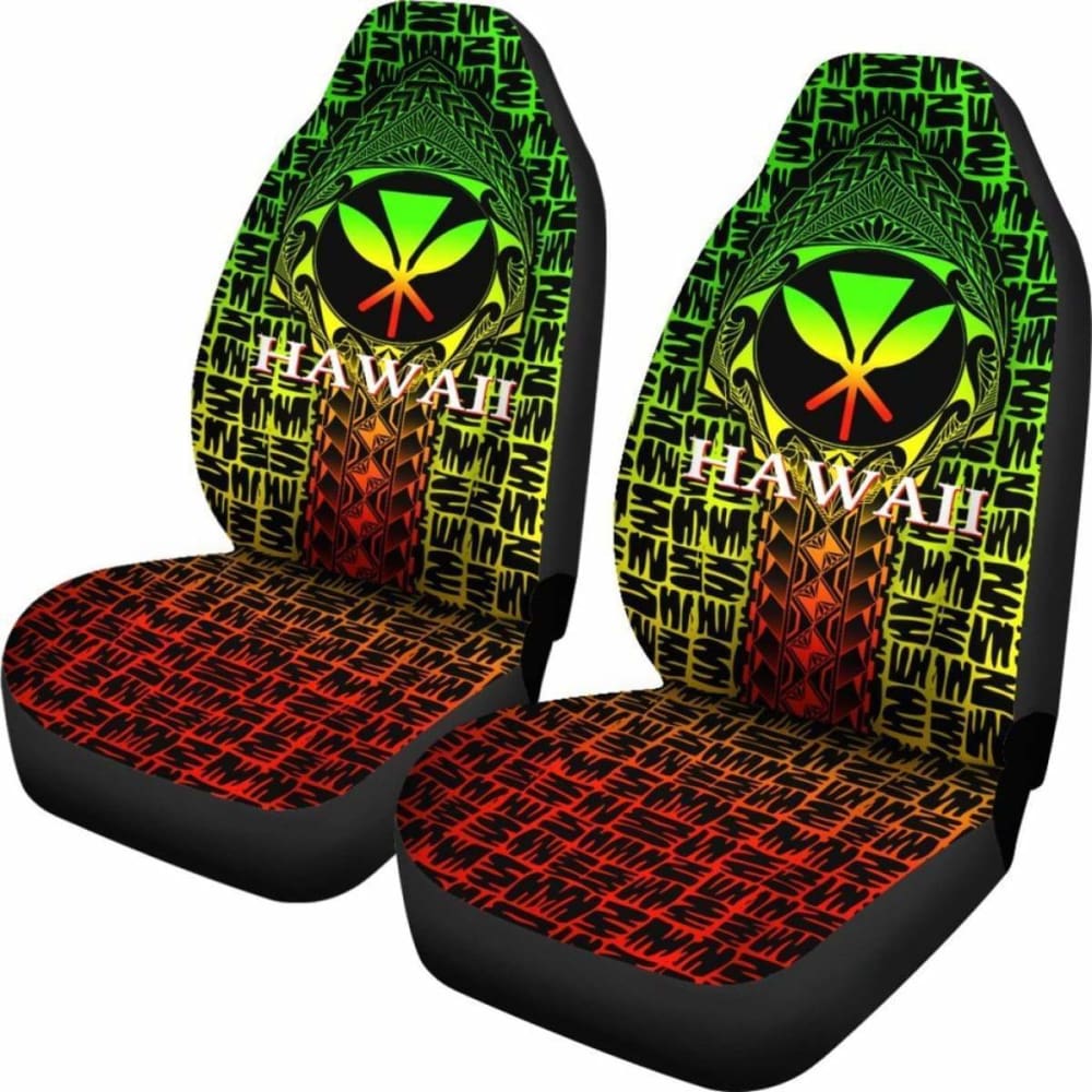 Hawaii Car Seat Covers - Kanaka Maoli Rocket Style (Reggae) 105905 - YourCarButBetter