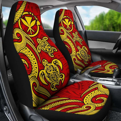 Hawaii Car Seat Covers - Kanaka Maoli Tentacle Turtle Red - Amazing 091114 - YourCarButBetter