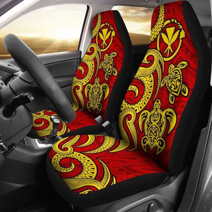 Hawaii Car Seat Covers - Kanaka Maoli Tentacle Turtle Red - Amazing 091114 - YourCarButBetter