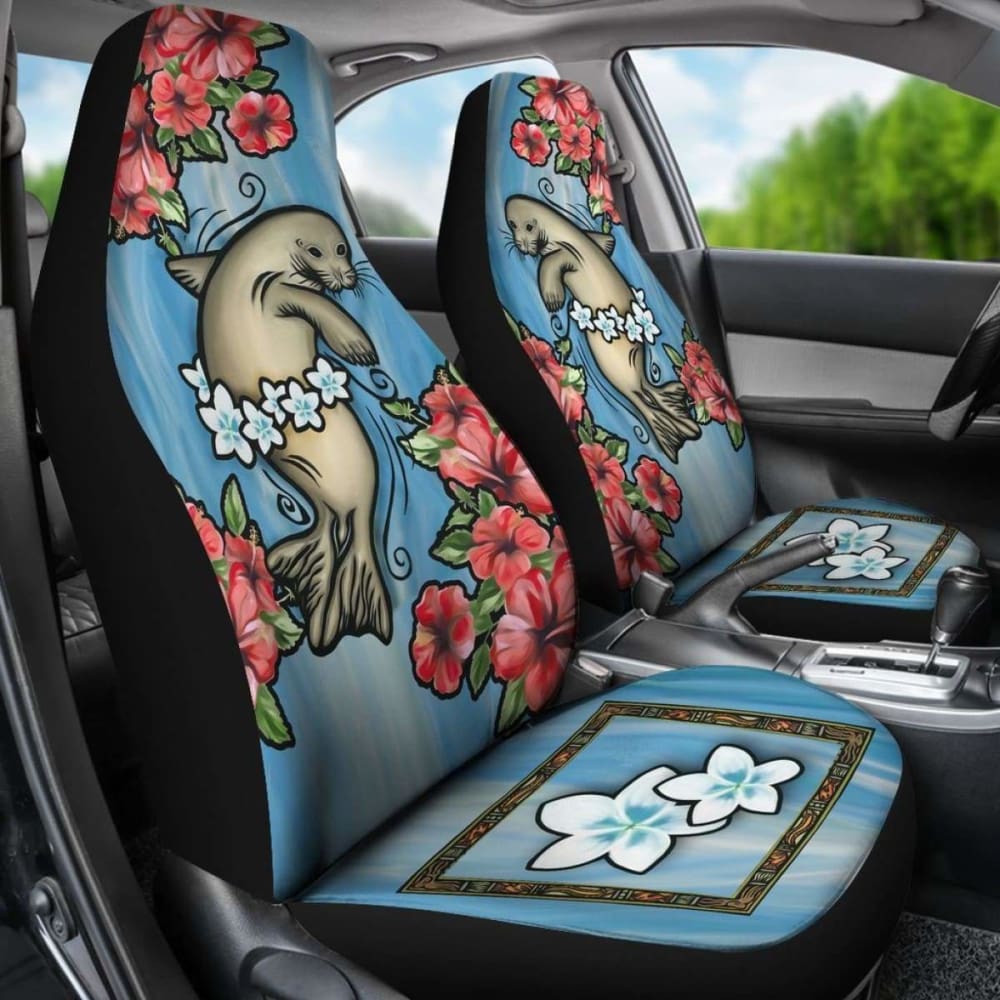 Hawaii Car Seat Covers - Monk Seal Hibiscus - 232125 - YourCarButBetter