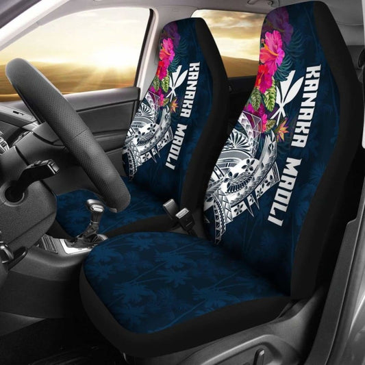 Hawaii Car Seat Covers - Polynesian Hibiscus With Summer Vibes - 232125 - YourCarButBetter