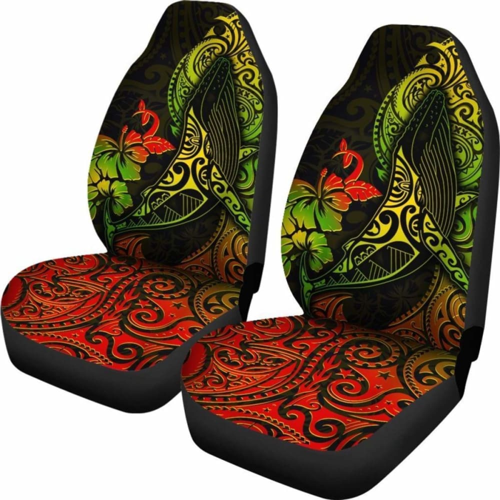 Hawaii Car Seat Covers - Polynesian Humpback Whale - 102802 - YourCarButBetter