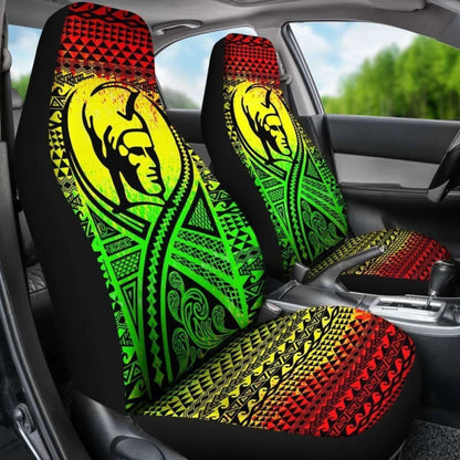 Hawaii Car Seat Covers - Polynesian King Tattoo Reggae - 9 174914 - YourCarButBetter