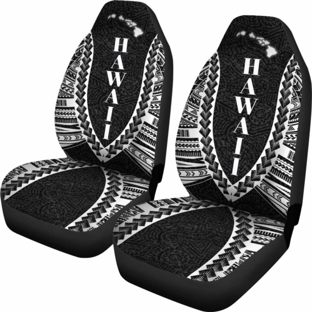 Hawaii Car Seat Covers - Polynesian Patterns And Map - 105905 - YourCarButBetter