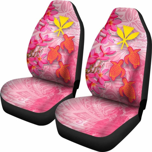 Hawaii Car Seat Covers - Polynesian Pink Plumeria Turtle - 091114 - YourCarButBetter