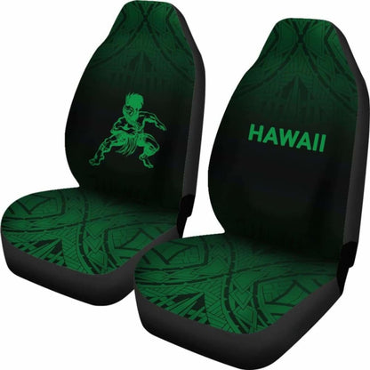 Hawaii Car Seat Covers - Polynesian Warriors Tattoo Fog Green - 39 174914 - YourCarButBetter