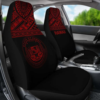 Hawaii Car Seat Covers - Hawaii Seal Polynesian Red Horizontal - 105905 - YourCarButBetter