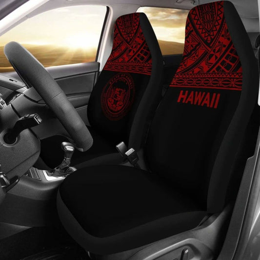 Hawaii Car Seat Covers - Hawaii Seal Polynesian Red Horizontal - 105905 - YourCarButBetter