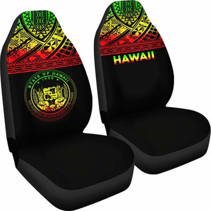 Hawaii Car Seat Covers - Hawaii Seal Polynesian Reggae Horizontal - 105905 - YourCarButBetter