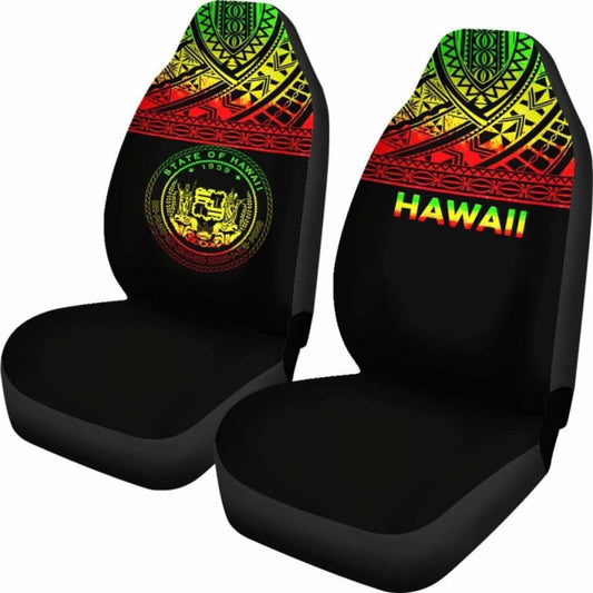 Hawaii Car Seat Covers - Hawaii Seal Polynesian Reggae Horizontal - 105905 - YourCarButBetter