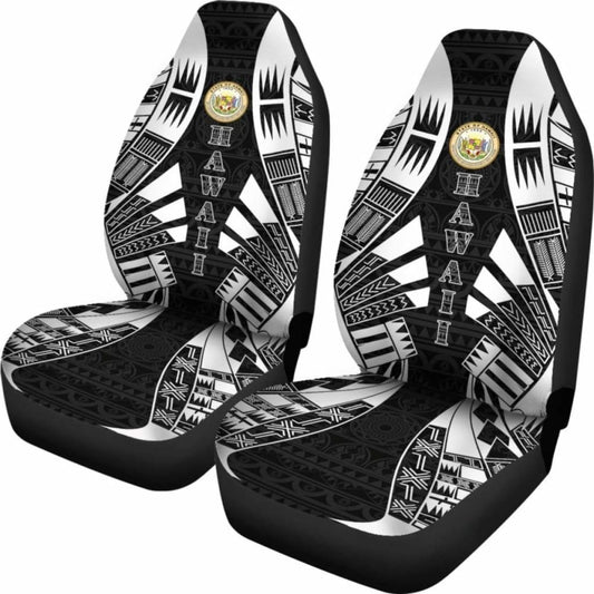 Hawaii Car Seat Covers - Hawaii Seal Polynesian Tattoo Black - 9 174914 - YourCarButBetter
