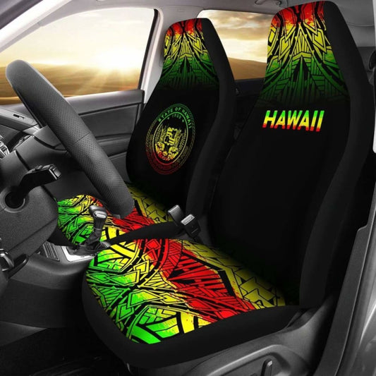 Hawaii Car Seat Covers - Hawaii Seal Polynesian Tattoo Fog Reggae - 39 174914 - YourCarButBetter