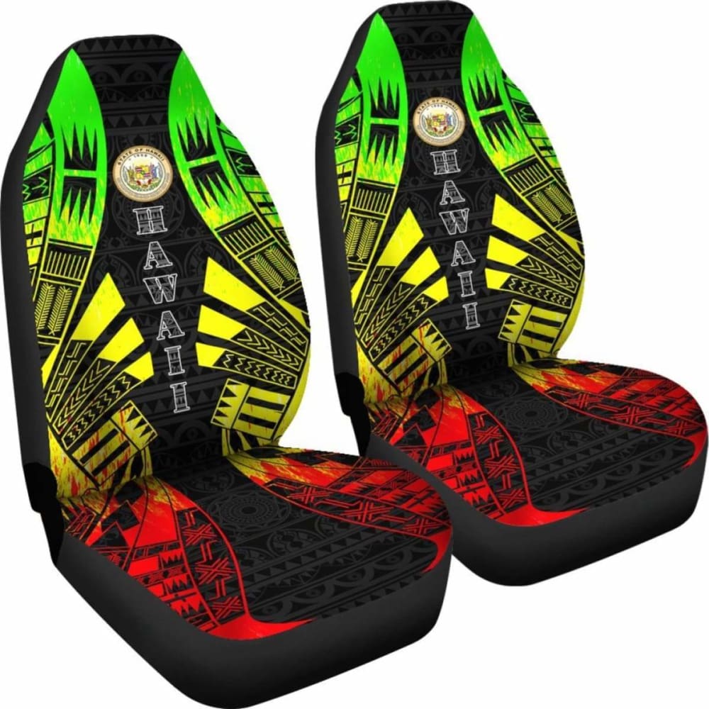 Hawaii Car Seat Covers - Hawaii Seal Polynesian Tattoo Reggae - 9 174914 - YourCarButBetter