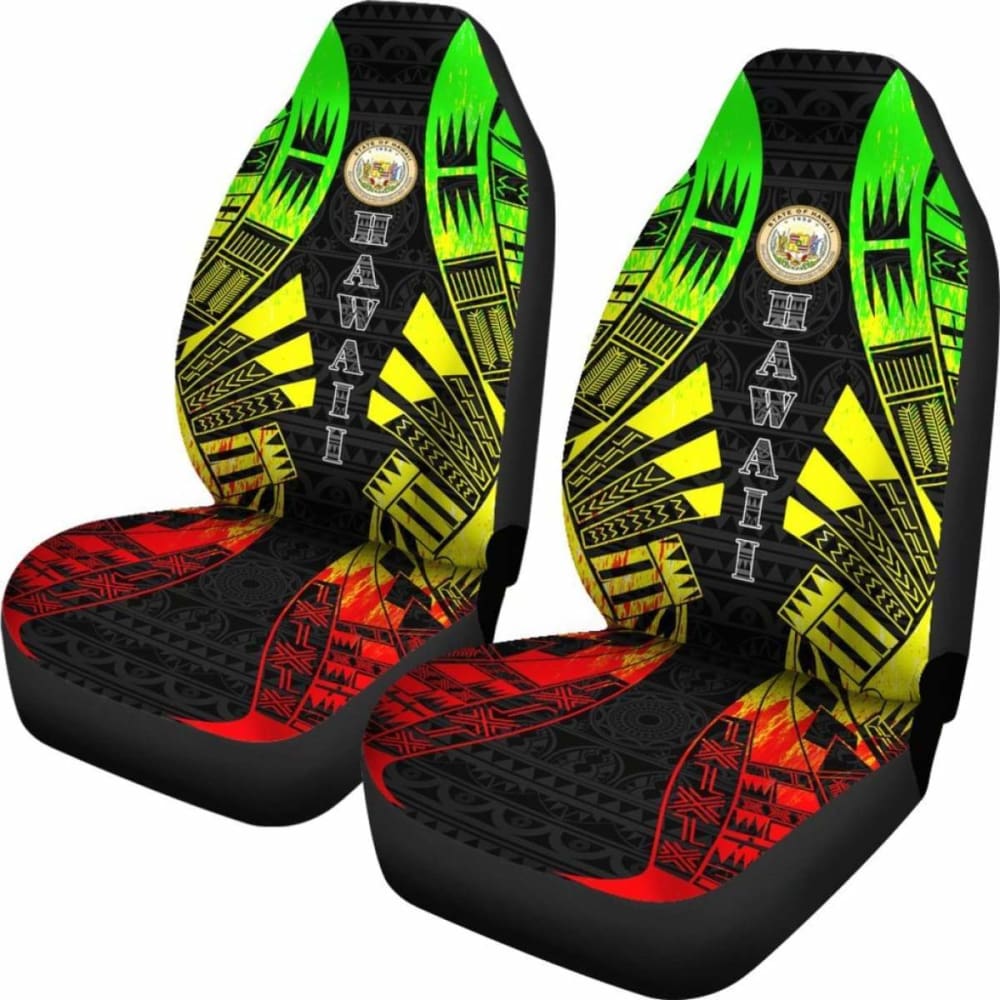Hawaii Car Seat Covers - Hawaii Seal Polynesian Tattoo Reggae - 9 174914 - YourCarButBetter