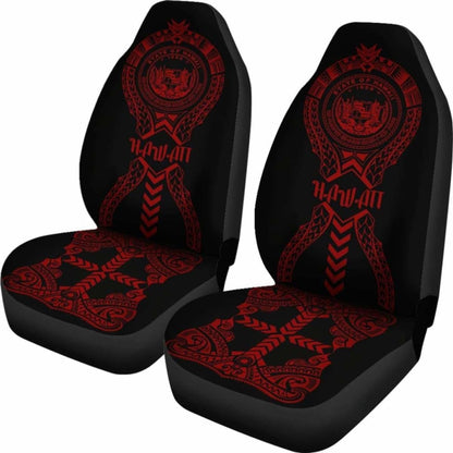 Hawaii Car Seat Covers - Hawaii Seal Polynesian Tribal Red - 105905 - YourCarButBetter