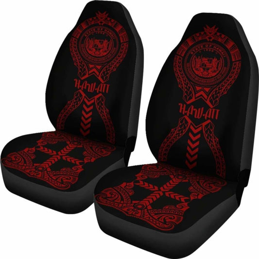 Hawaii Car Seat Covers - Hawaii Seal Polynesian Tribal Red - 105905 - YourCarButBetter