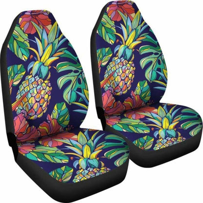 Hawaii Car Seat Covers - Tropical Pineapple Hibiscus Palm Leaves - 05 232125 - YourCarButBetter