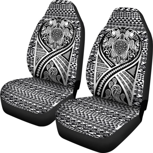 Hawaii Car Seat Covers - Turtle Polynesian Tattoo Black - 105905 - YourCarButBetter
