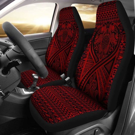 Hawaii Car Seat Covers - Turtle Polynesian Tattoo Red - 105905 - YourCarButBetter