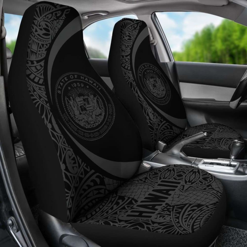Hawaii Coat Of Arm Polynesian Car Seat Covers - Circle Style 07 Amazing 105905 - YourCarButBetter