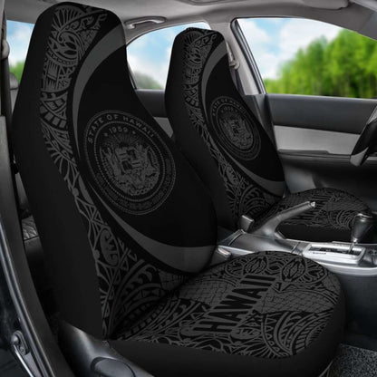 Hawaii Coat Of Arm Polynesian Car Seat Covers - Circle Style 07 Amazing 105905 - YourCarButBetter