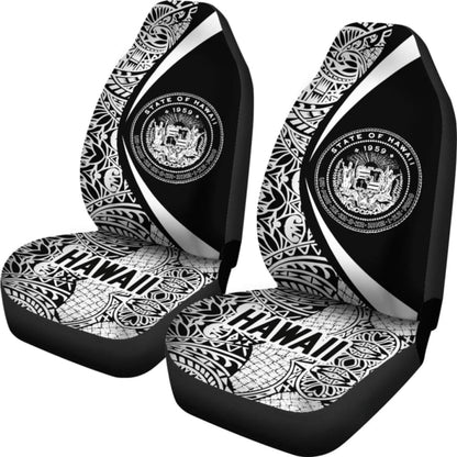 Hawaii Coat Of Arm Polynesian Car Seat Covers - Circle Style Amazing 105905 - YourCarButBetter