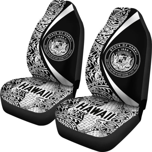 Hawaii Coat Of Arm Polynesian Car Seat Covers - Circle Style Amazing 105905 - YourCarButBetter