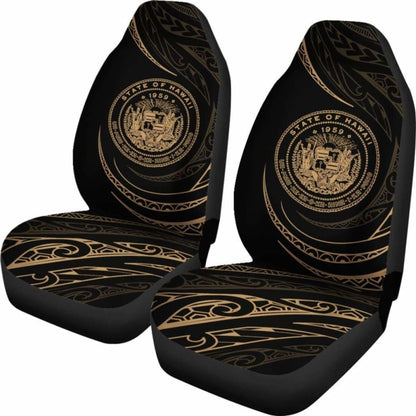 Hawaii Coat Of Arms Car Seat Covers - Gold - Frida Style - Amazing 105905 - YourCarButBetter