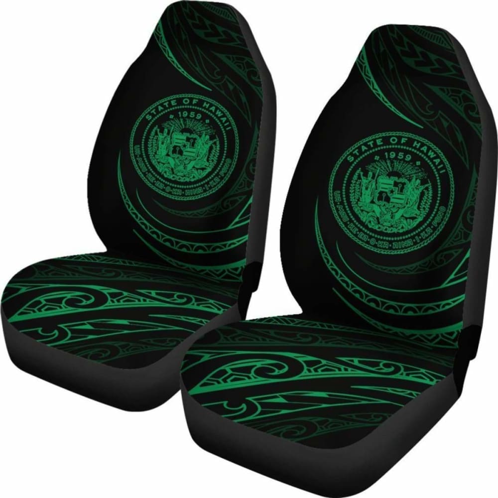 Hawaii Coat Of Arms Car Seat Covers - Green - Frida Style - Amazing 105905 - YourCarButBetter