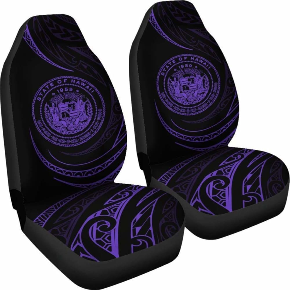 Hawaii Coat Of Arms Car Seat Covers - Purple - Frida Style - Amazing 105905 - YourCarButBetter